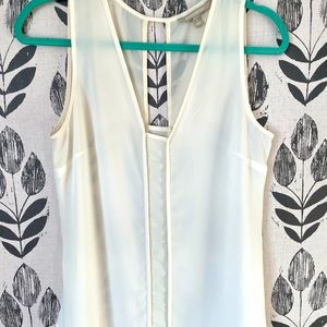 Banana Republic Off-white Sleeveless Blouse